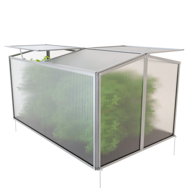 Mini Gewächshaus Protea aus Aluminium, 0,92m², 4mm Wand, 115x80x68cm