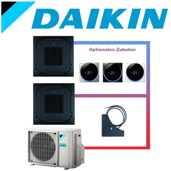 SET DAIKIN 2x Roundflow FCAG 3,5kW Deckenkassetten selbstreinigend...