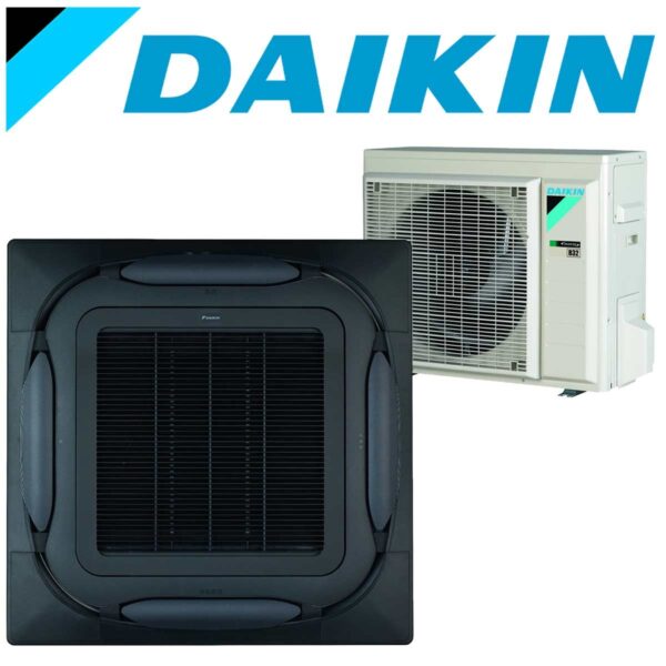SET DAIKIN Roundflow FCAG 5,7 kW Deckenkassette schwarz inkl....