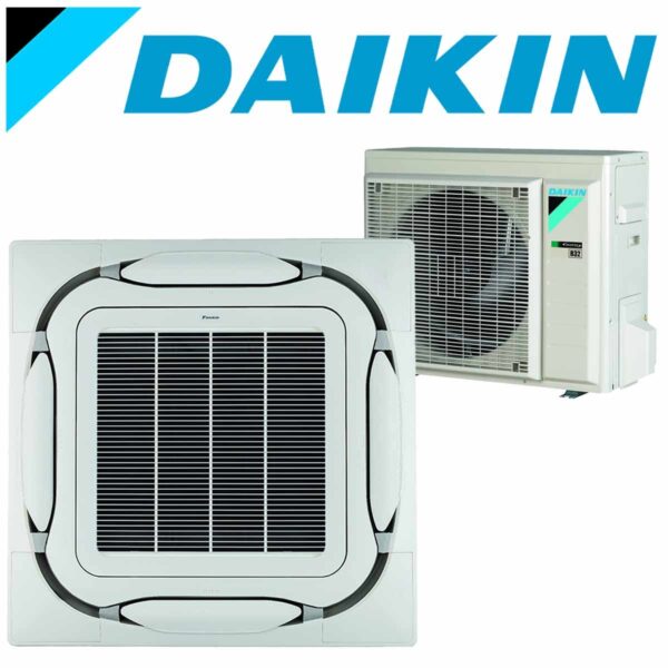 SET DAIKIN Roundflow FCAG 5 kW Deckenkassette weiß/grau inkl....
