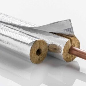 Mineralwolle Rohrisolierung 1m Isolierstange 20 mm Dämmung | Climatube wool | Klebeverschluß | 50% GEG