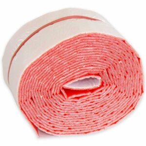 Wickelstreifen / Wickelband PE selbstklebend mit roter Schutzhaut 70 mm | 3,6 m / Rolle