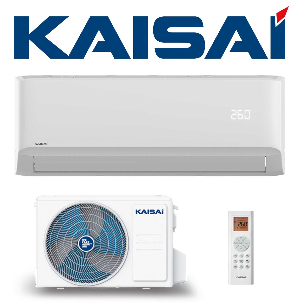 Kaisai CARE Singlesplit Set 3,5 kW | KWC-12CGI + KWC-12CGO"" 5 Kaisai Klimaanlage Care kwc Wandgeraet Set SW