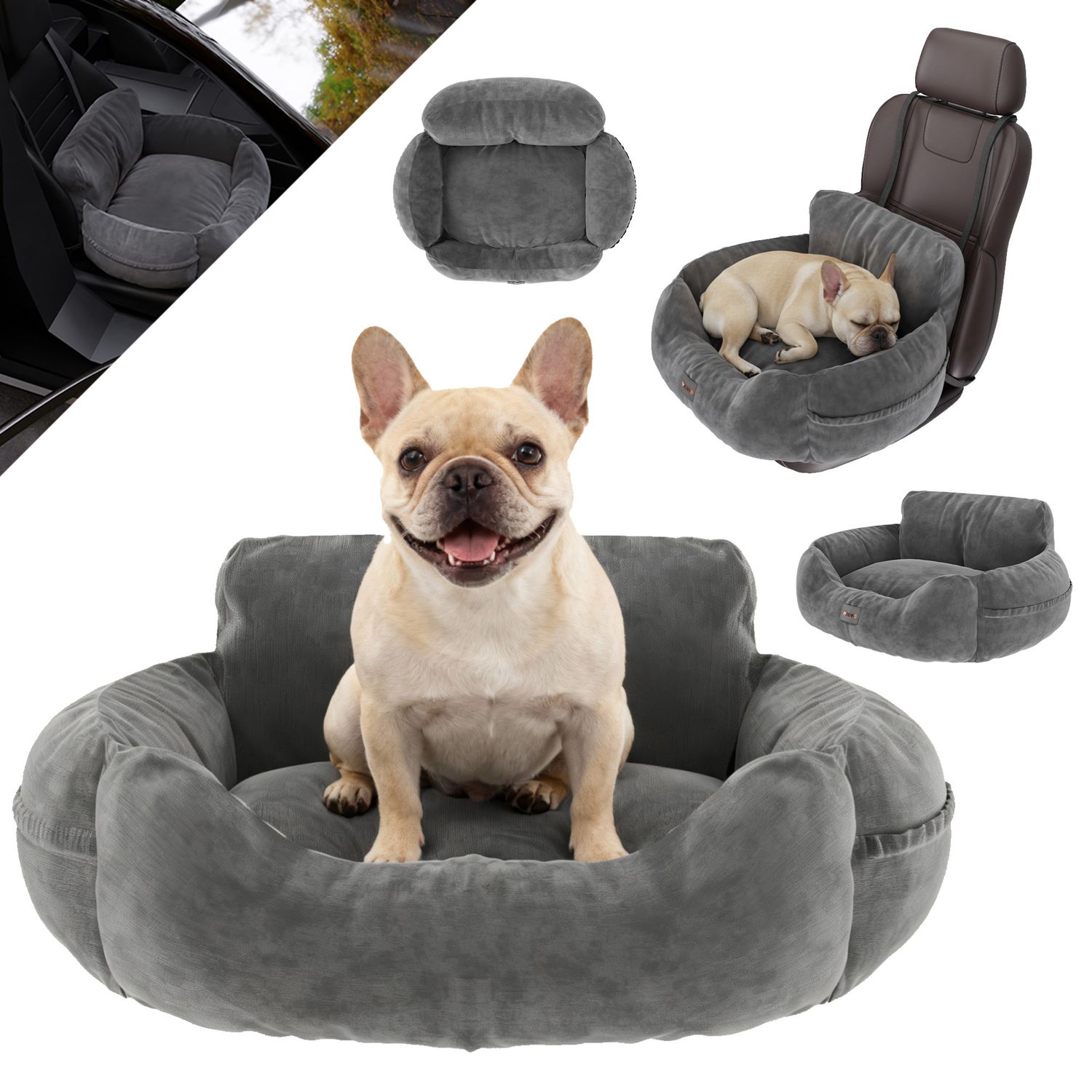 BENNO® Hundesitz Autositz Hundekorb BUDDY Anthrazit 1 BENNO® Hundesitz Autositz Hundekorb BUDDY Anthrazit