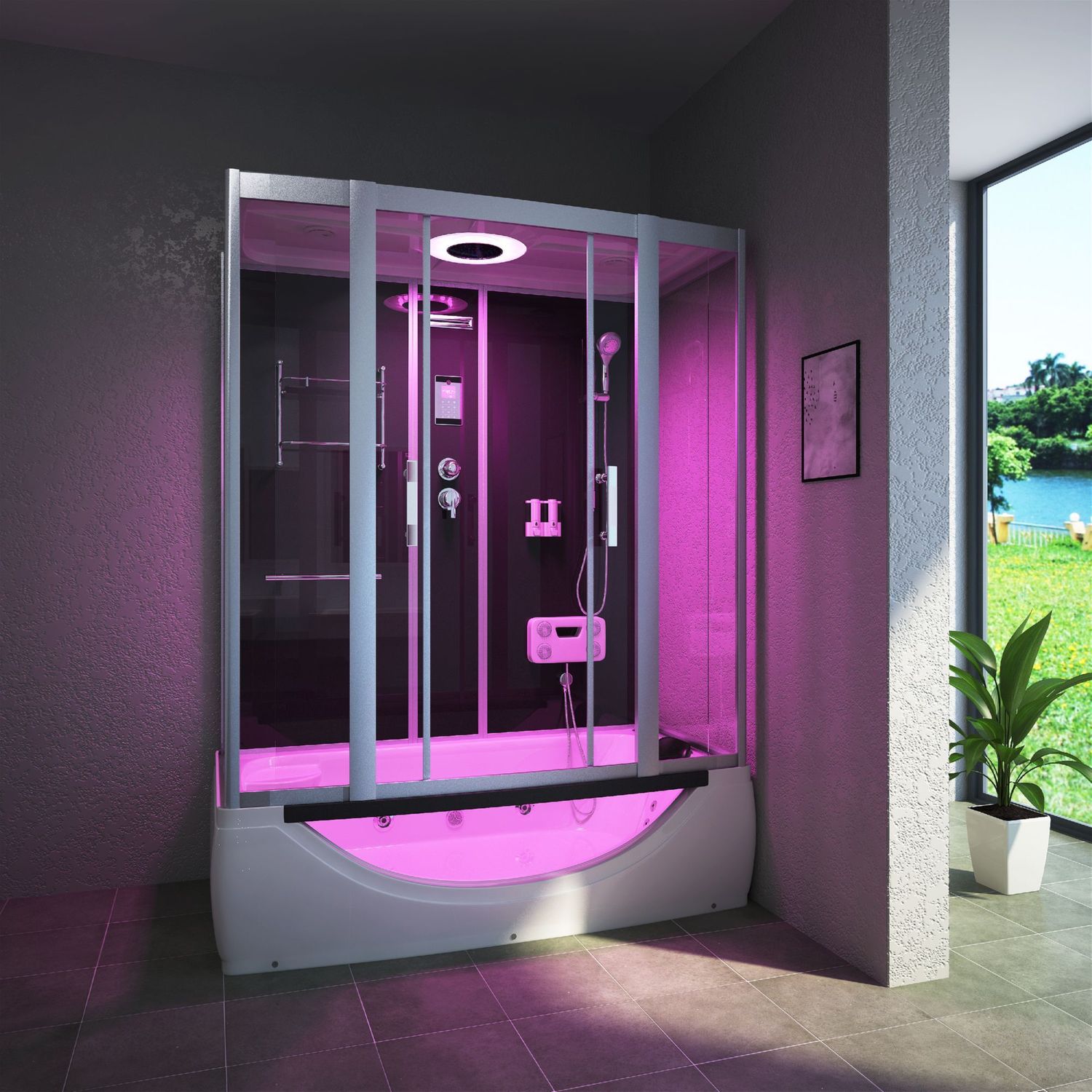 Dampfdusche mit Whirlpool LIMNOS 170x90 1 Dampfdusche mit Whirlpool LIMNOS 170x90