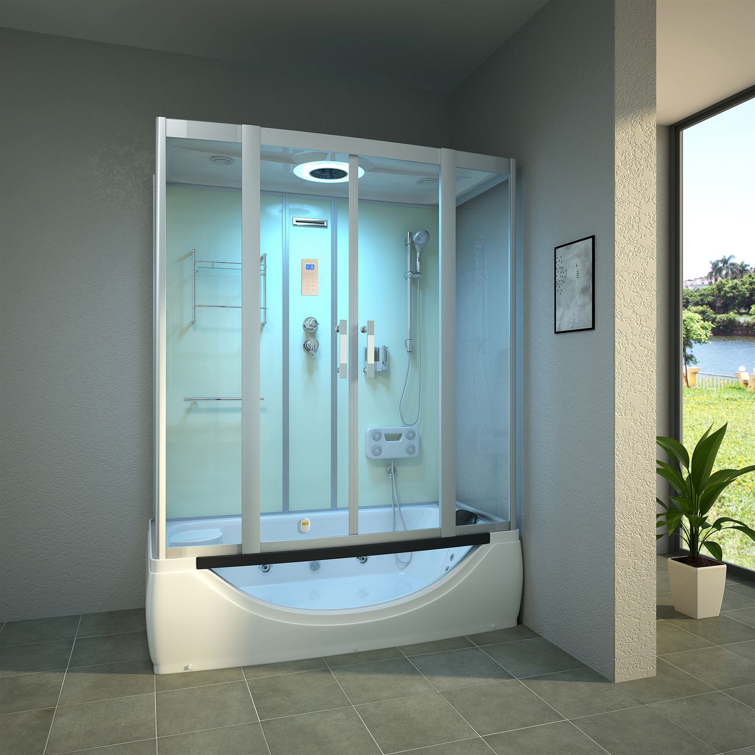 Dampfdusche Whirlpool LIMNOS 170x90 1 Dampfdusche Whirlpool LIMNOS 170x90