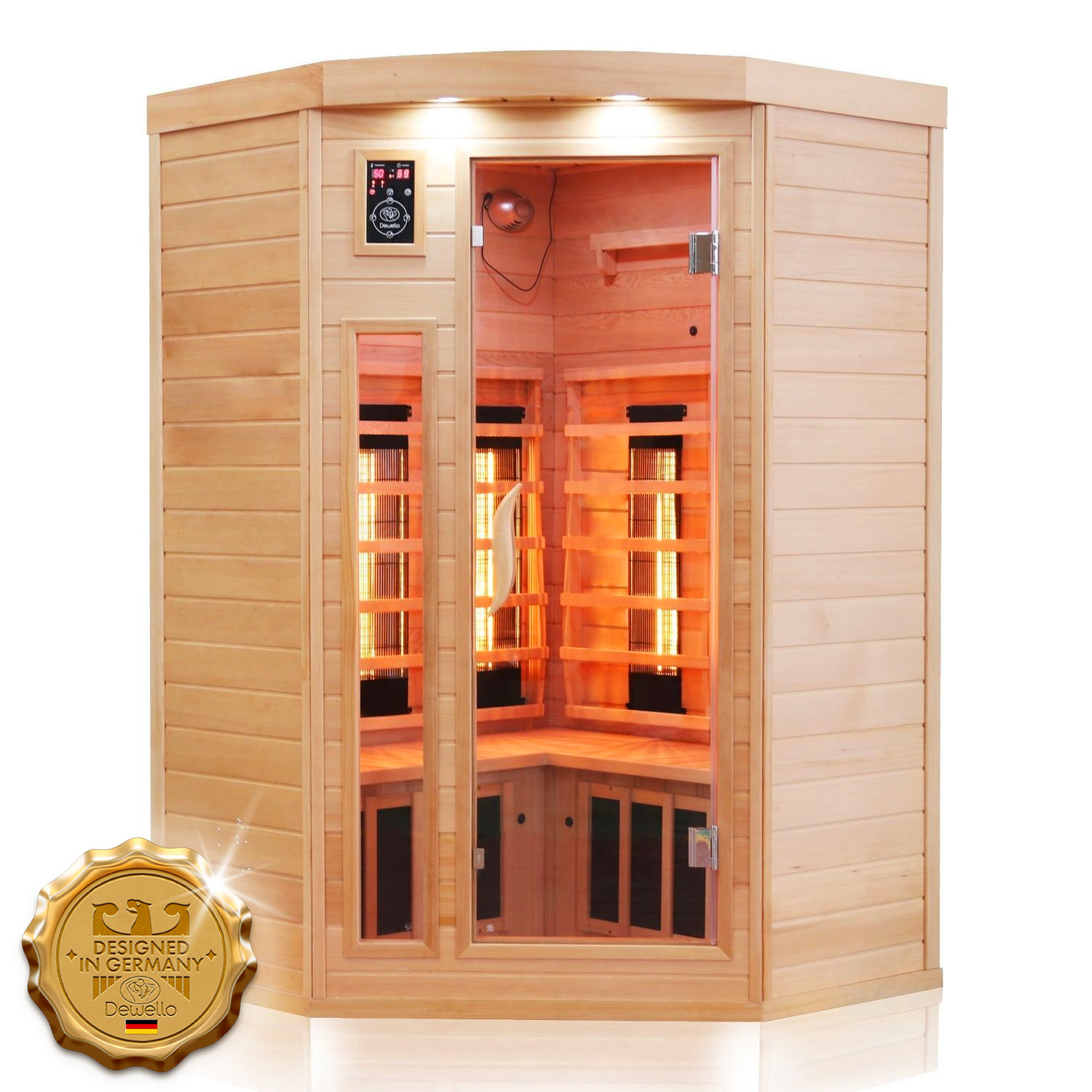 Infrarotkabine LAKEFIELD 140x140 Dual-Therm 1 Infrarotkabine LAKEFIELD 140x140 Dual-Therm