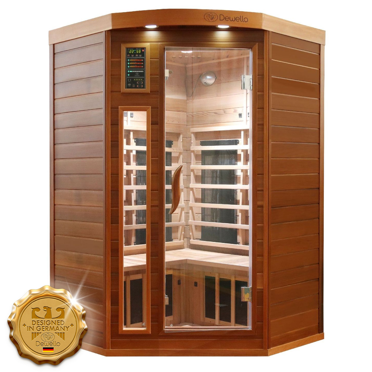 Infrarotkabine LAKEFIELD PRO Zeder 140x140 1 Infrarotkabine LAKEFIELD PRO Zeder 140x140