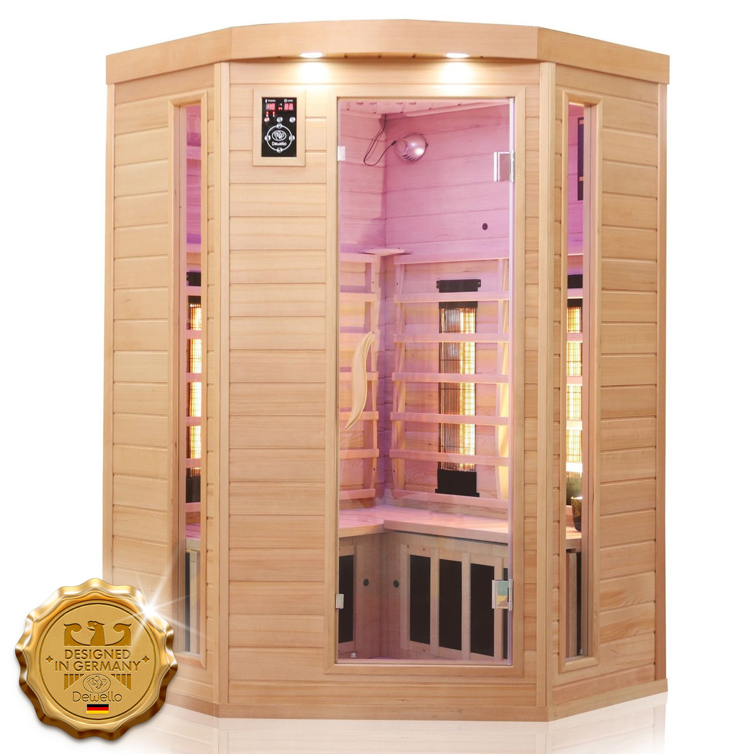 Infrarotkabine LAKEFIELD 3 120x120 Dual-Therm 1 Infrarotkabine LAKEFIELD 3 120x120 Dual-Therm