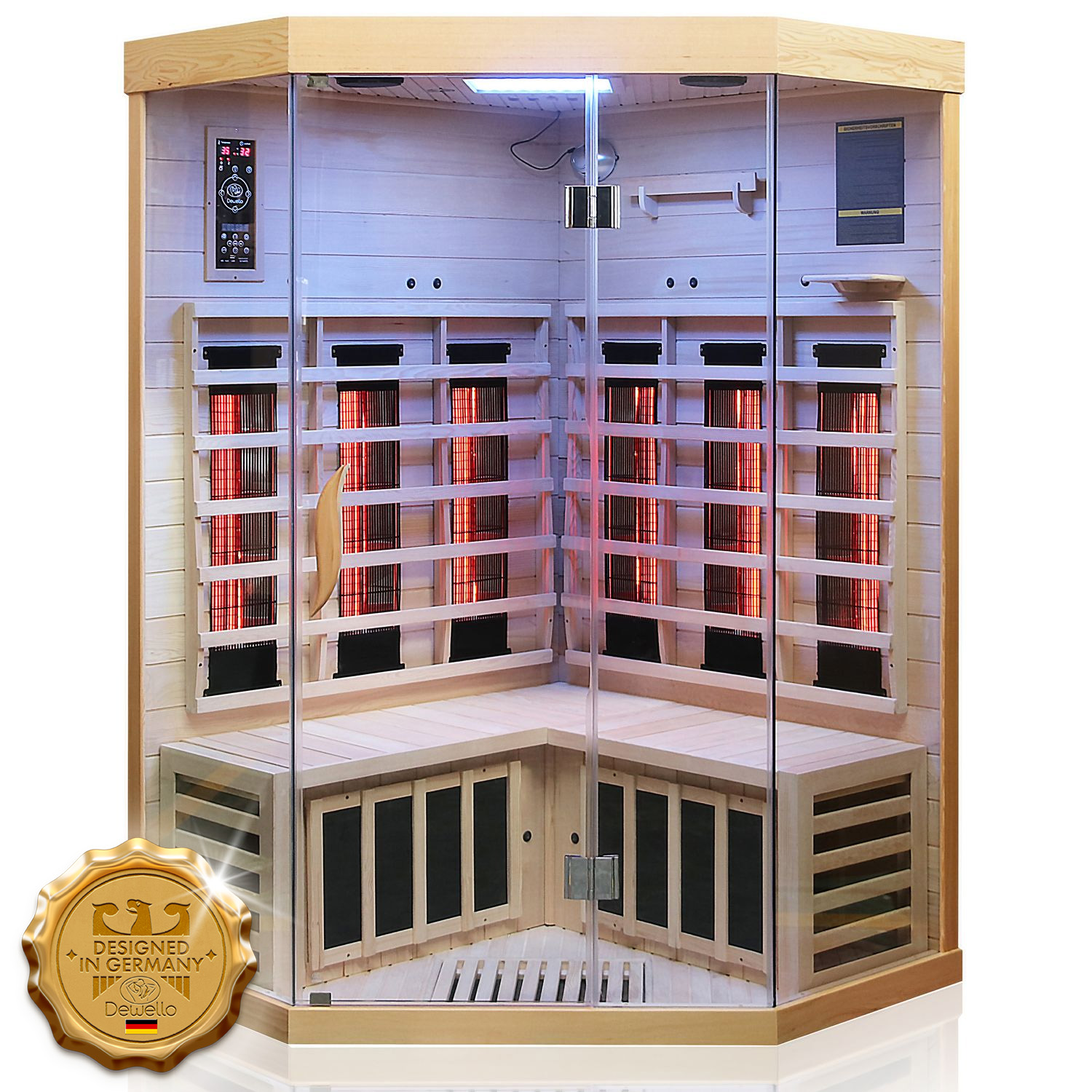 Infrarotkabine BRANDON 120x120 Dual-Therm 1 Infrarotkabine BRANDON 120x120 Dual-Therm