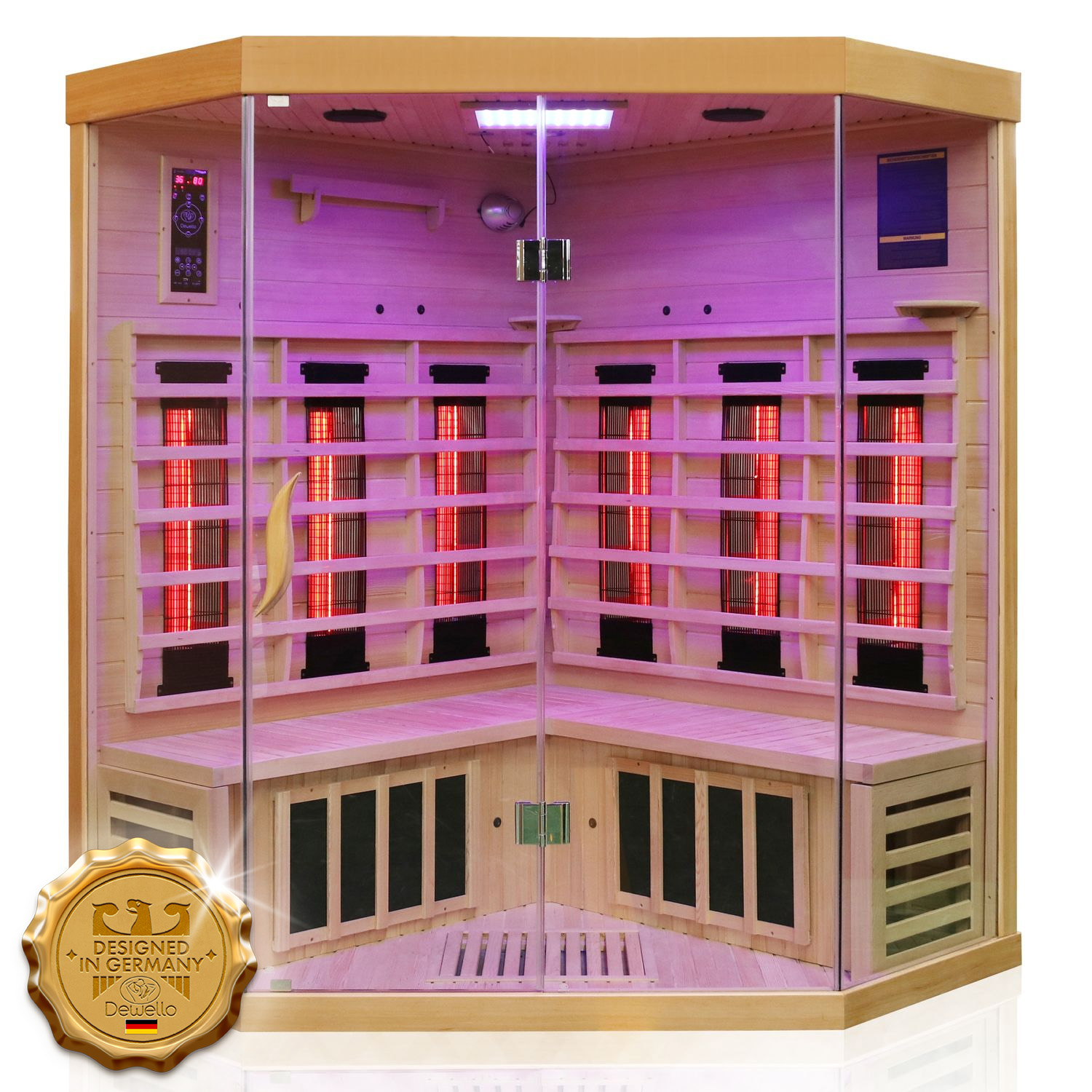 Infrarotkabine BRANDON 140x140 Dual-Therm 1 Infrarotkabine BRANDON 140x140 Dual-Therm