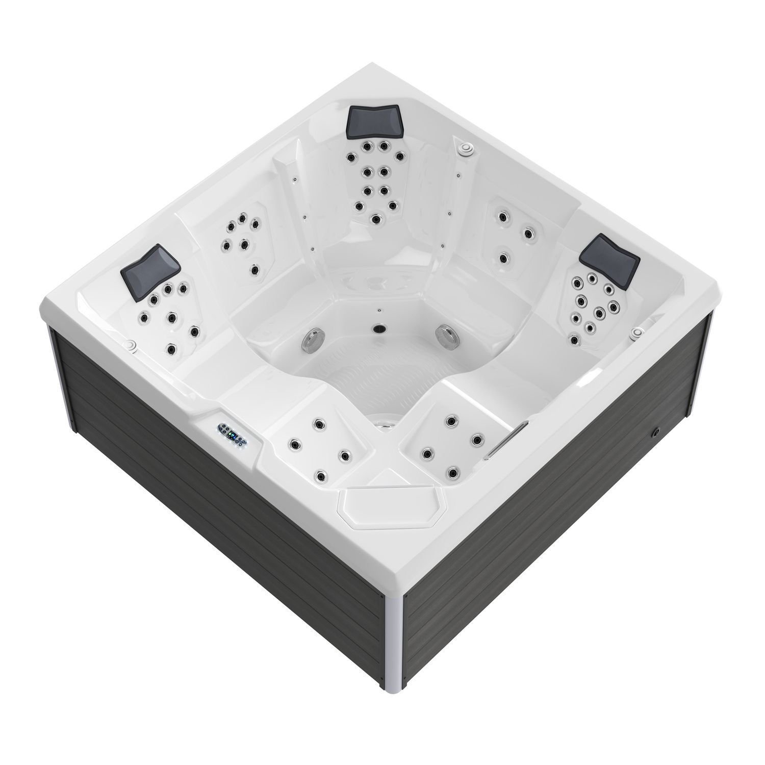 Outdoor Whirlpool PANAREA weiß 210x210 1 Outdoor Whirlpool PANAREA weiß 210x210