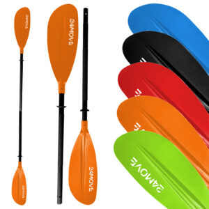 24MOVE® SUP Doppelpaddel LAGO für Paddleboards und Kajaks, Stechpaddel für Stand-Up Board koralle