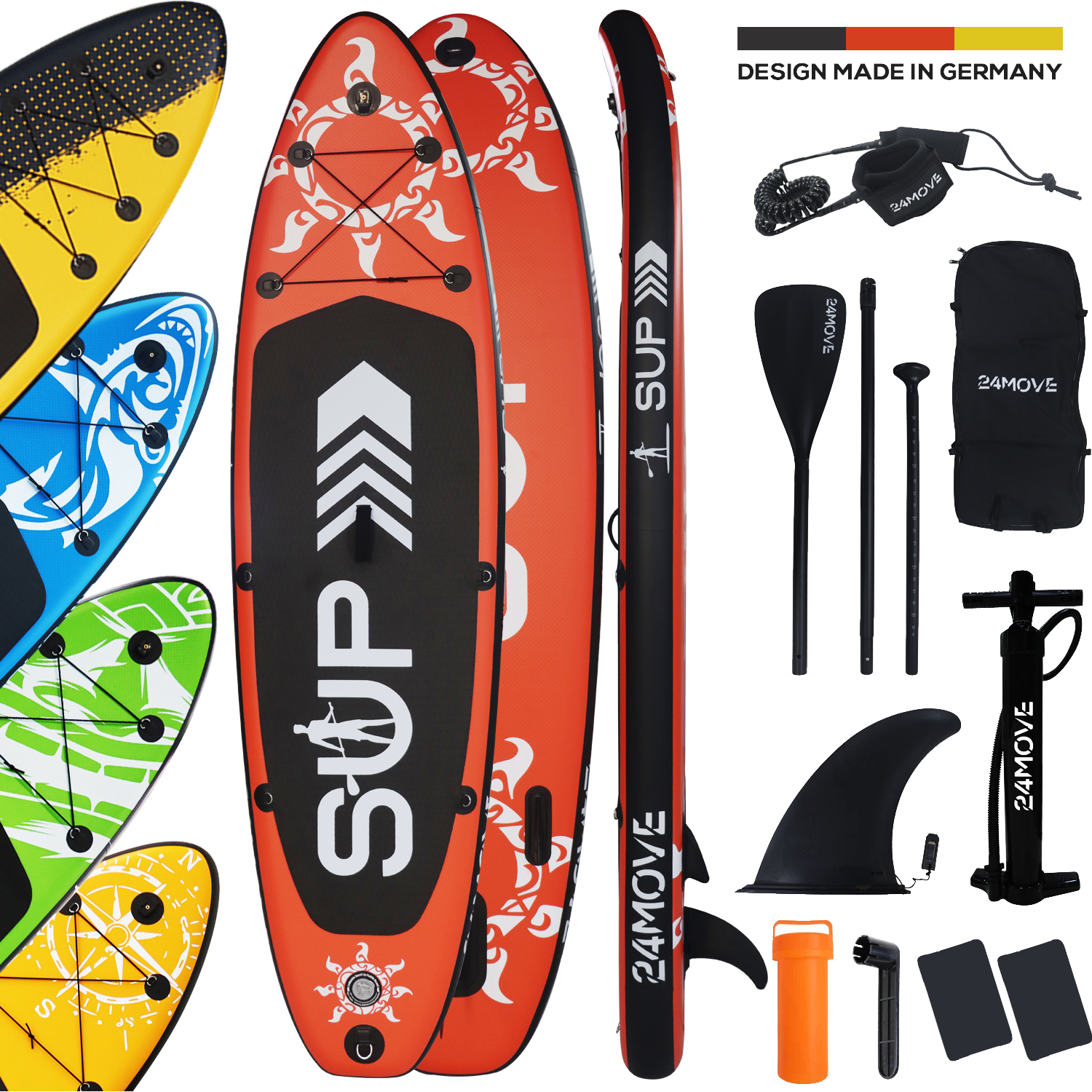 24MOVE® Standup Paddle SUP Board Set ROT 305 1 24MOVE® Standup Paddle SUP Board Set ROT 305