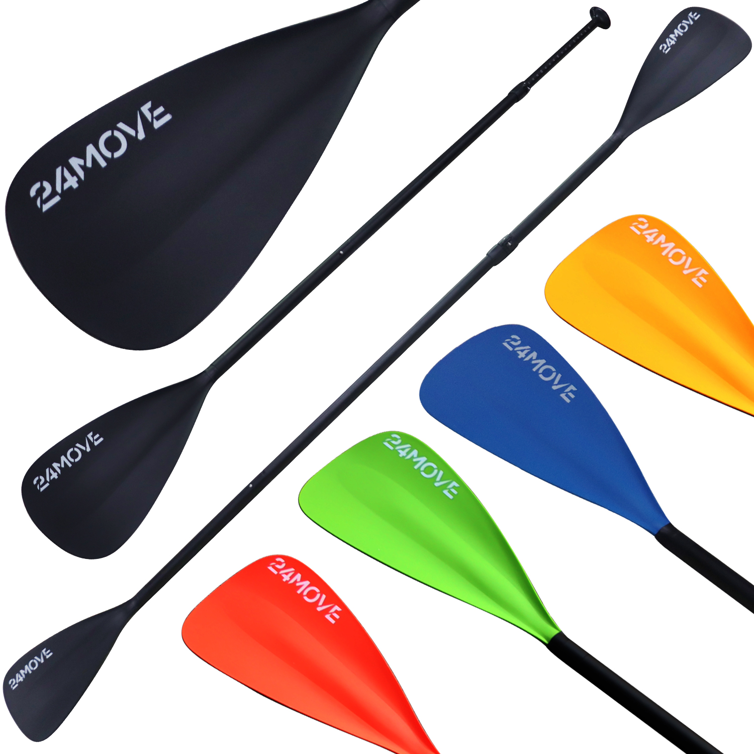 24MOVE® SUP Doppelpaddel für Paddleboards und Kajaks, Stechpaddel für Stand-Up Board schwarz 1 24MOVE® SUP Doppelpaddel für Paddleboards und Kajaks, Stechpaddel für Stand-Up Board schwarz