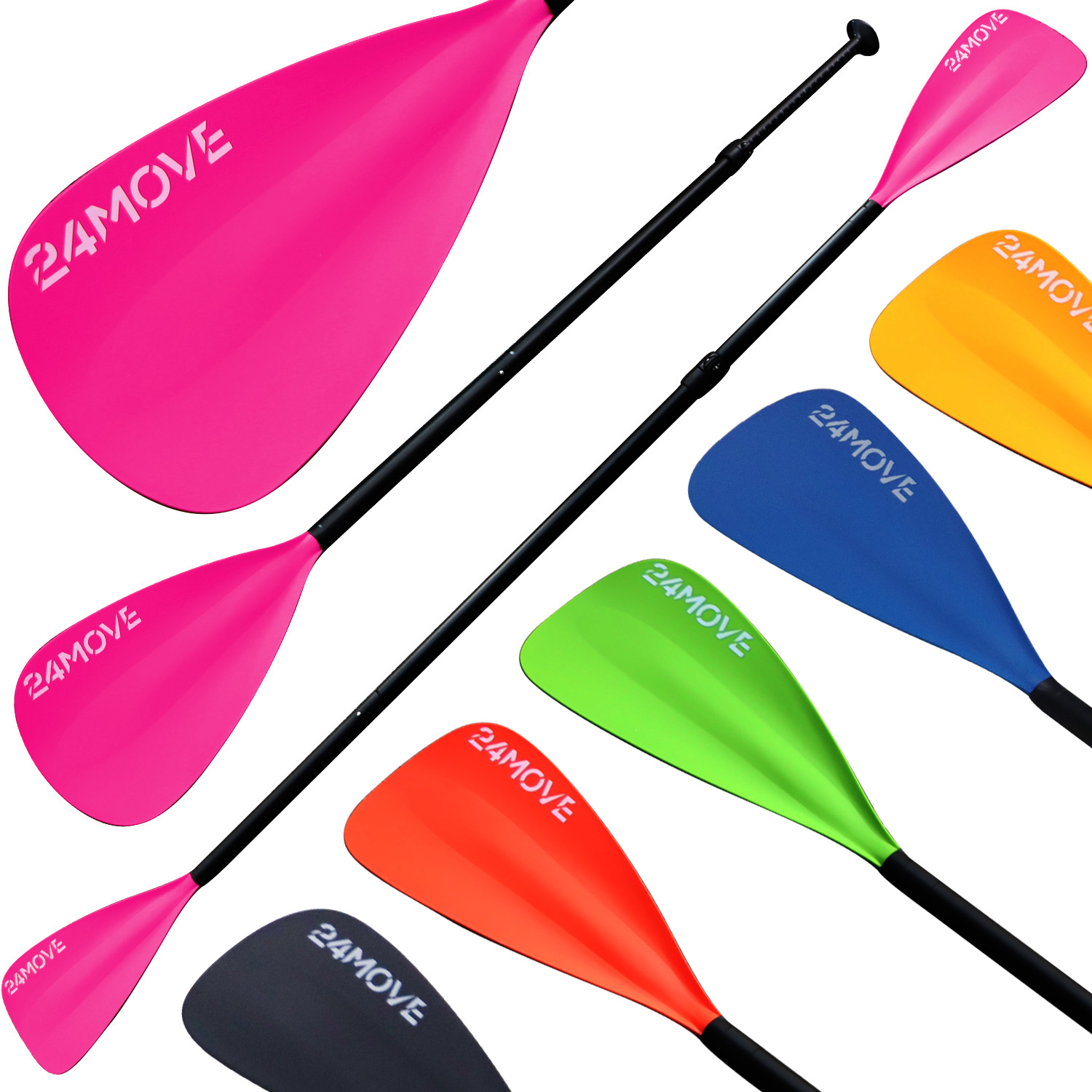 24MOVE® SUP Doppelpaddel für Paddleboards und Kajaks, Stechpaddel für Stand-Up Board pink 1 24MOVE® SUP Doppelpaddel für Paddleboards und Kajaks, Stechpaddel für Stand-Up Board pink