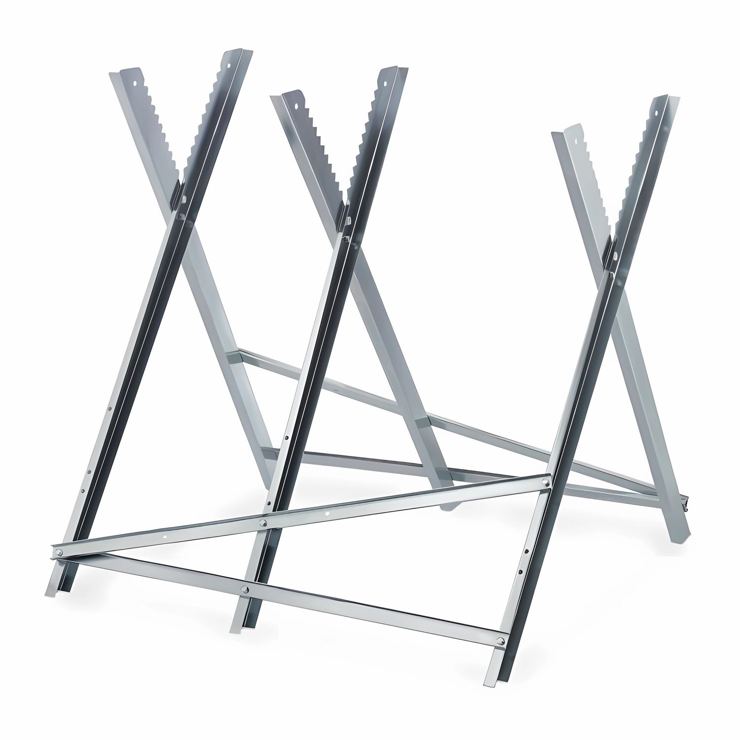 GARMIO® Sägebock Holzsägebock klappbar, silber 150kg 1 GARMIO® Sägebock Holzsägebock klappbar, silber 150kg