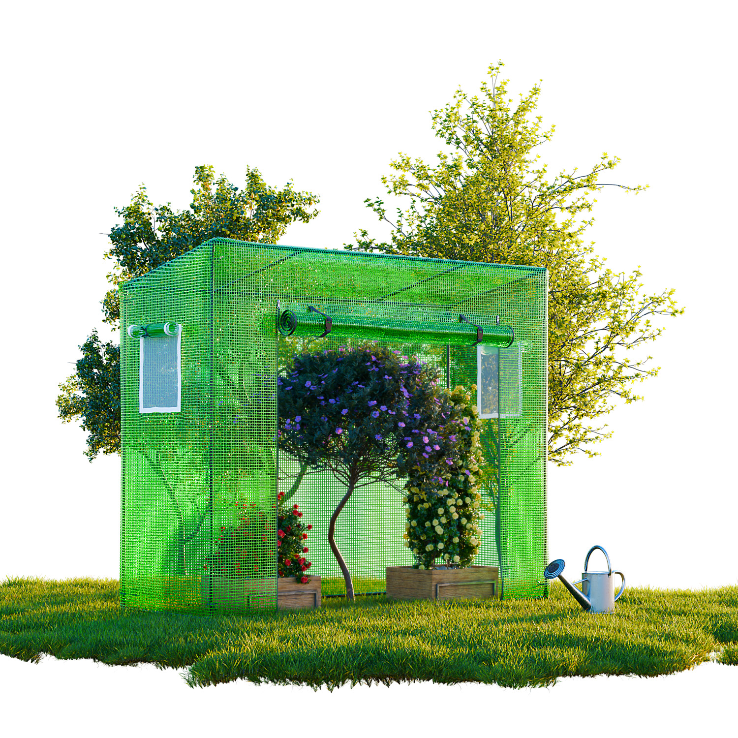 GARMIO® Foliengewächshaus CUTRO 200x77x169cm 1 GARMIO® Foliengewächshaus CUTRO 200x77x169cm