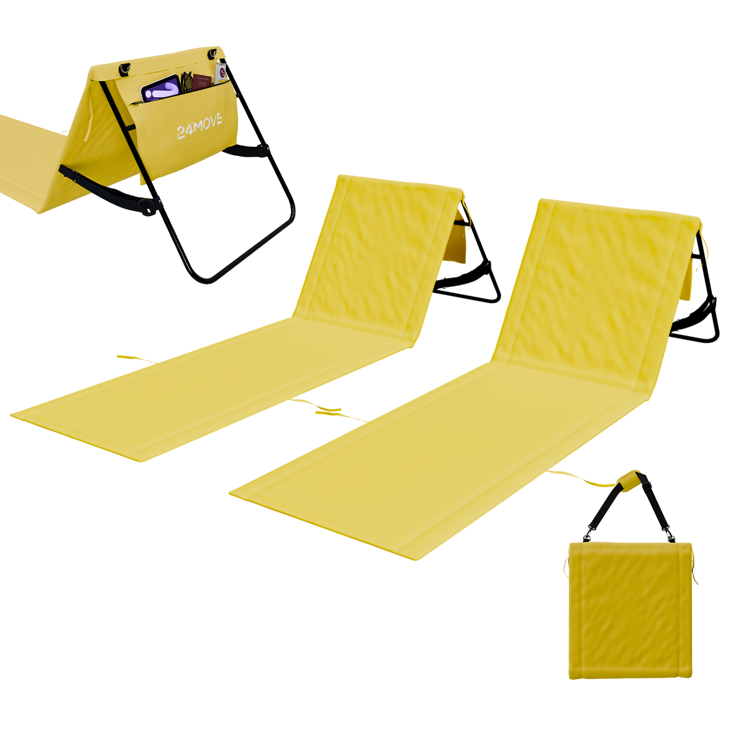 24MOVE® Strandmatte NATAL gelb SET (2Stück) 1 24MOVE® Strandmatte NATAL gelb SET (2Stück)