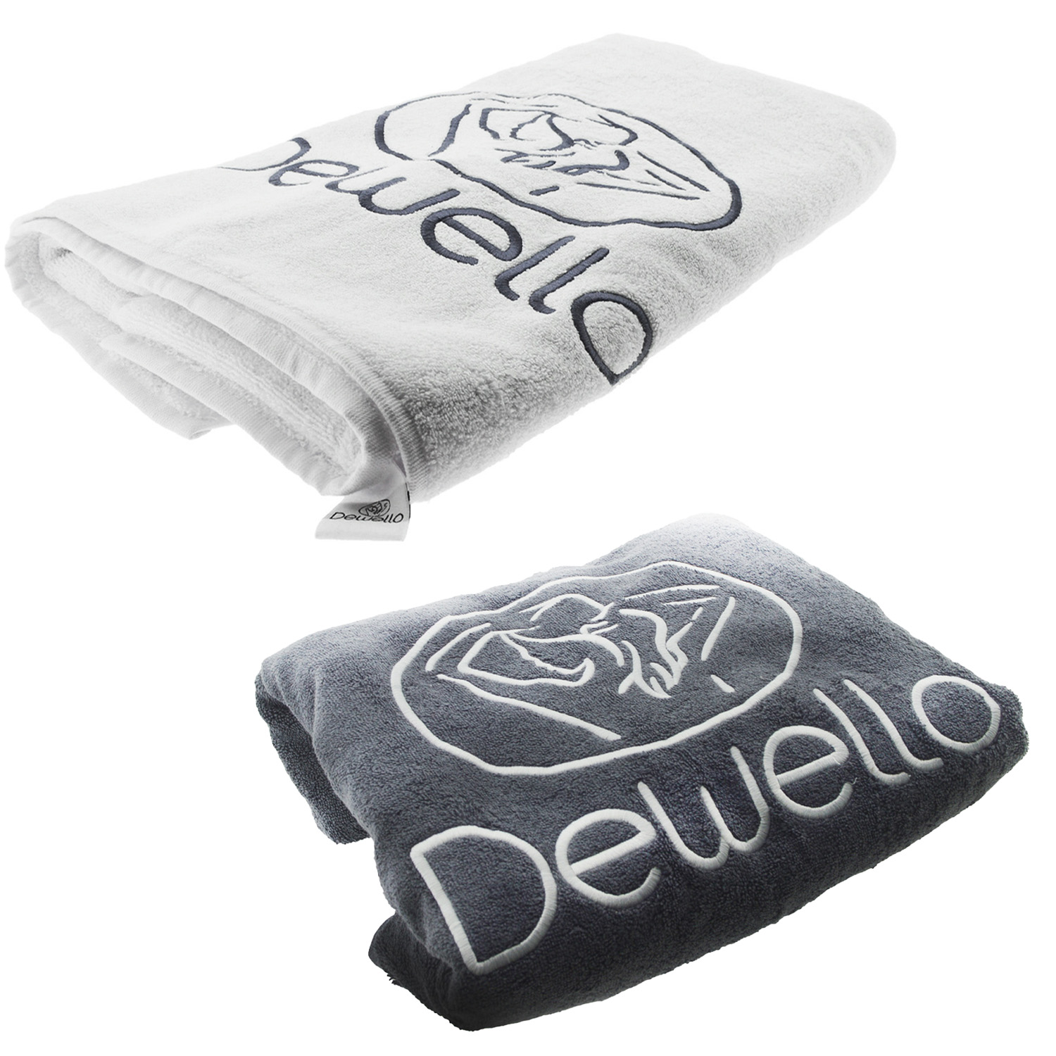 Dewello Saunahandtuch Handtuch Frottee 200x75cm, verschiedene Farben 1 Dewello Saunahandtuch Handtuch Frottee 200x75cm, verschiedene Farben