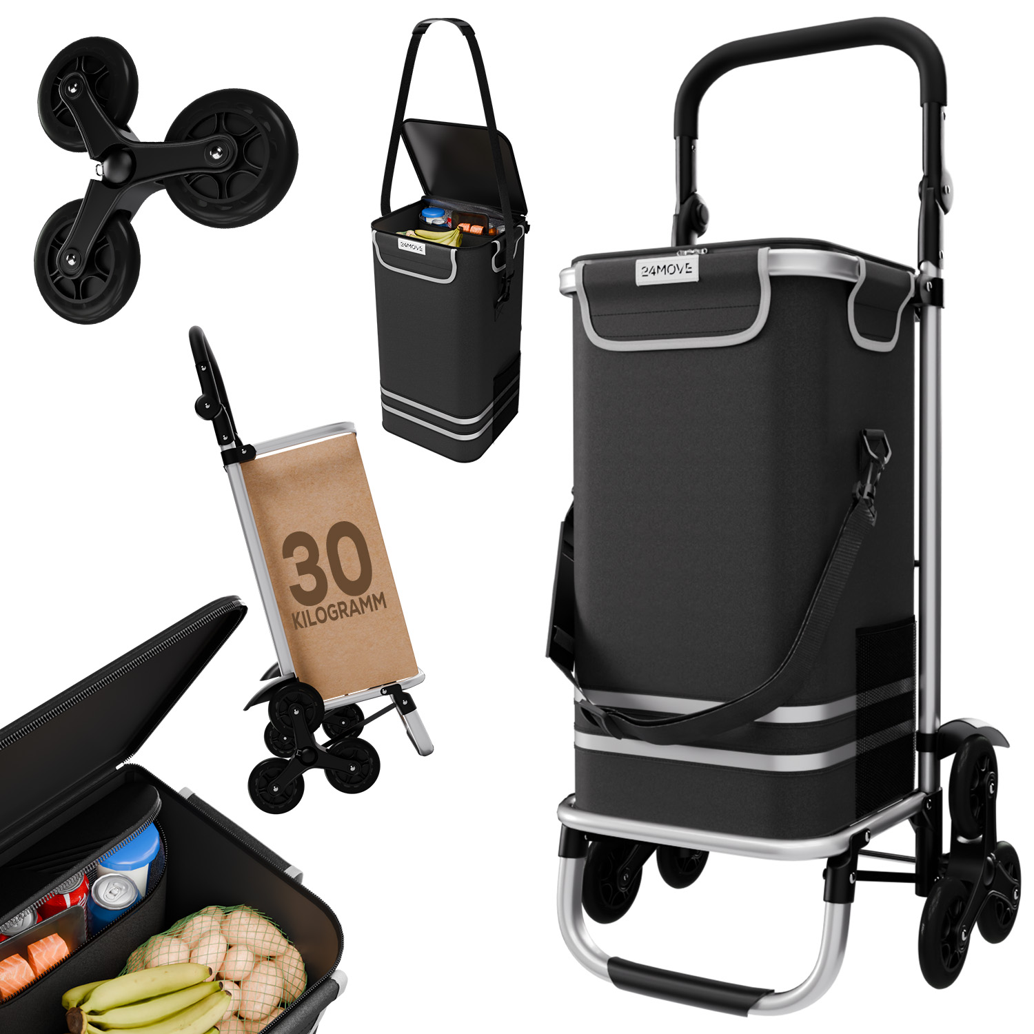 24MOVE® Trolley ALEGRE schwarz 1 24MOVE® Trolley ALEGRE schwarz
