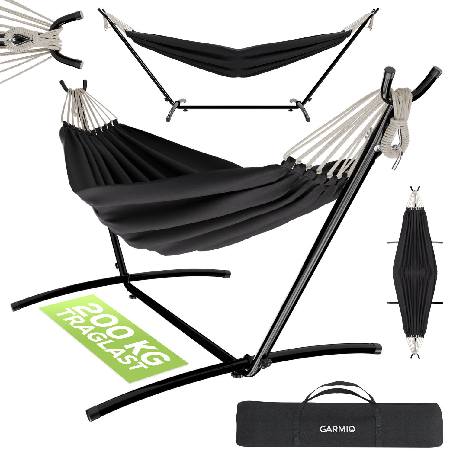 GARMIO® Hängematte VENEDIG anthrazit 1 GARMIO® Hängematte VENEDIG anthrazit