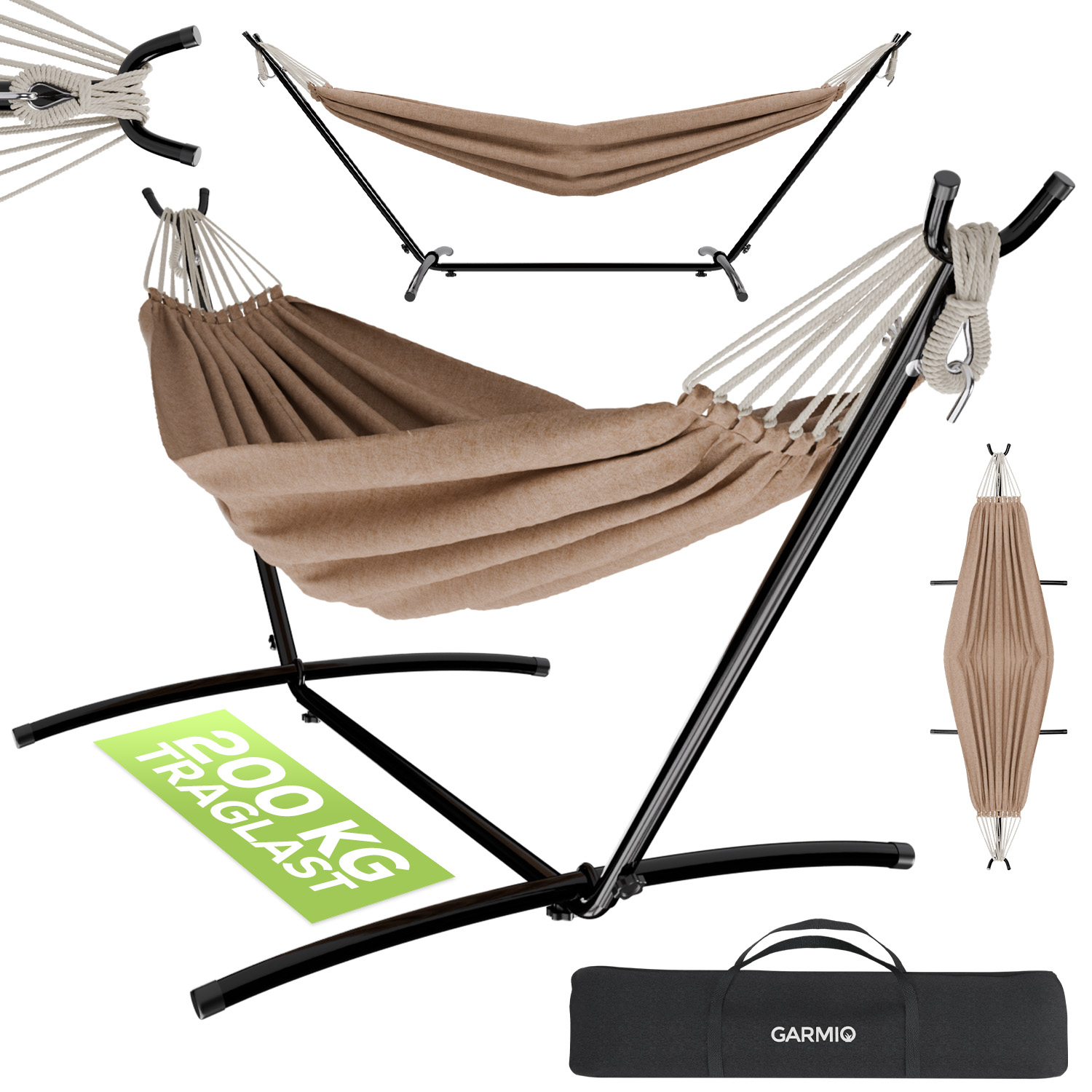 GARMIO® Hängematte VENEDIG braun 1 GARMIO® Hängematte VENEDIG braun