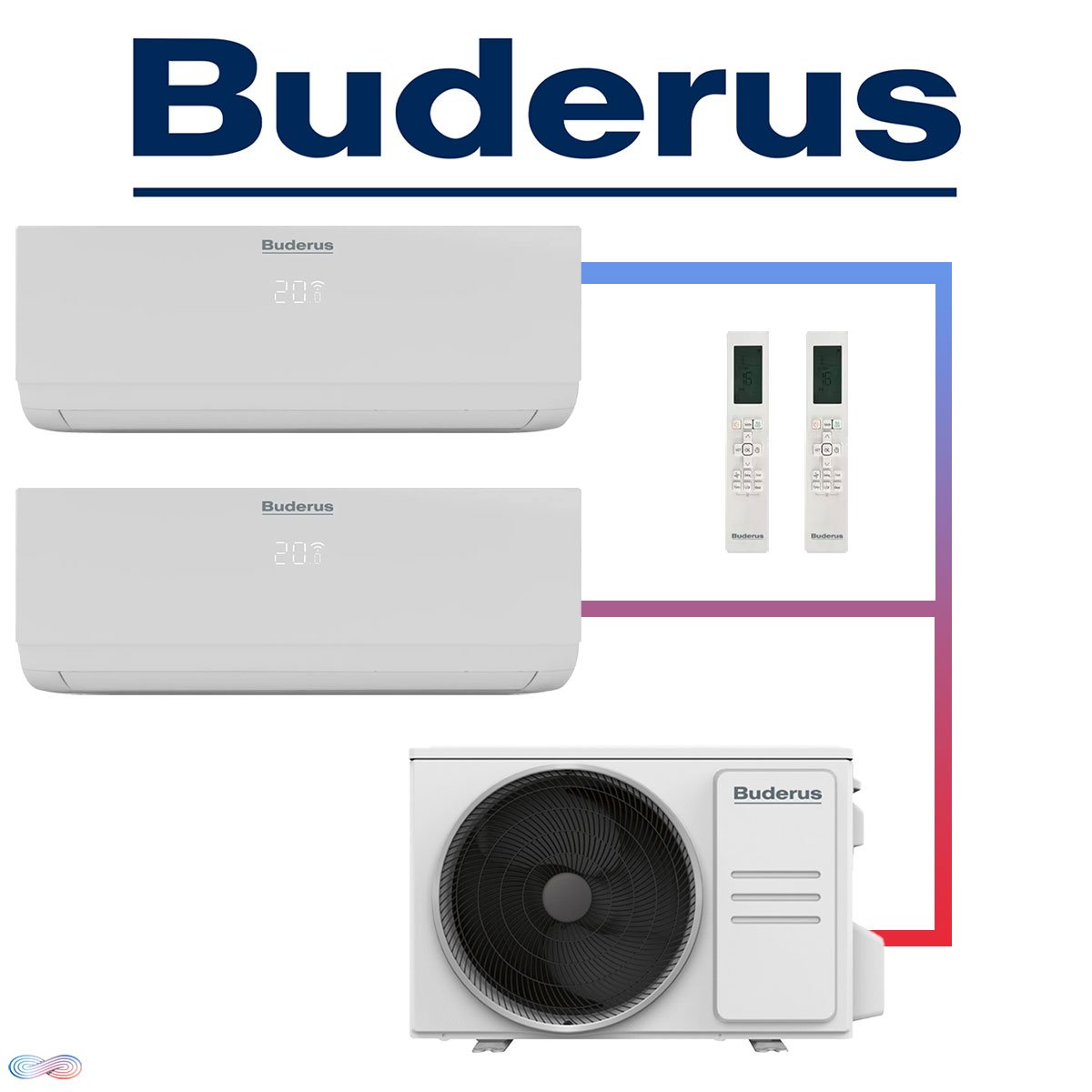Buderus Logacool Set 2,6 kW & 5,0 kW Wandgeräte + 7,9 kW Außengerät"" 1 Buderus Logacool Set 2,6 kW & 5,0 kW Wandgeräte + 7,9 kW Außengerät""