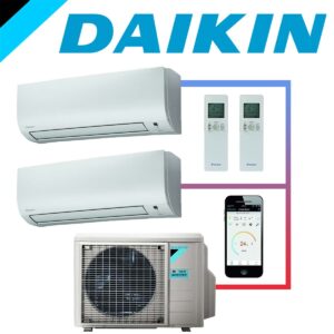 SET DAIKIN Comfora mit 2 Wandgeräten 2,0kW und Außeneinheit 4kW""