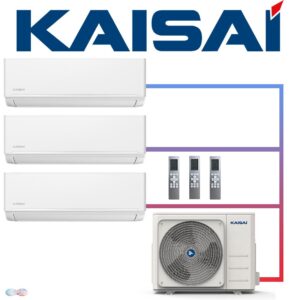 Kaisai ICE Set 3× 2,6 kW Wandgerät + 7,9 kW Außengerät | Weiß""