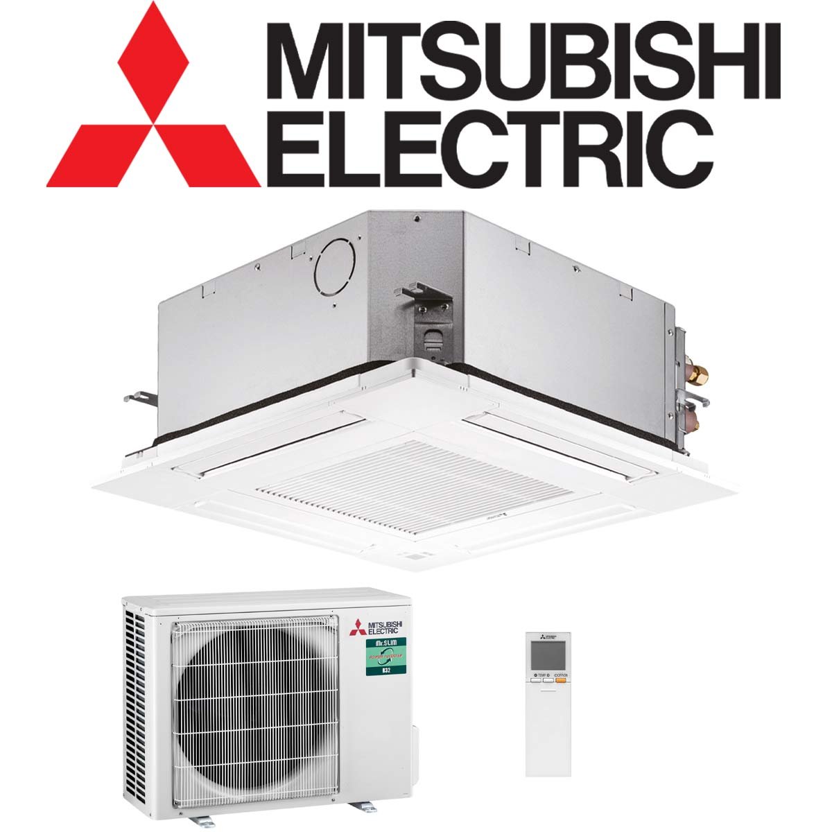 Mitsubishi Electric Deckenkassette Set 2,5 kW inkl. Paneel &... 1 Mitsubishi Electric Deckenkassette Set 2,5 kW inkl. Paneel &...