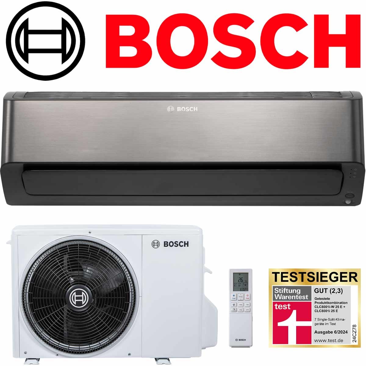 BOSCH Climate Class 8000i 25 ET Klimaanlage 2,5 kW SET | Titan"" 1 BOSCH Climate Class 8000i 25 ET Klimaanlage 2,5 kW SET | Titan""