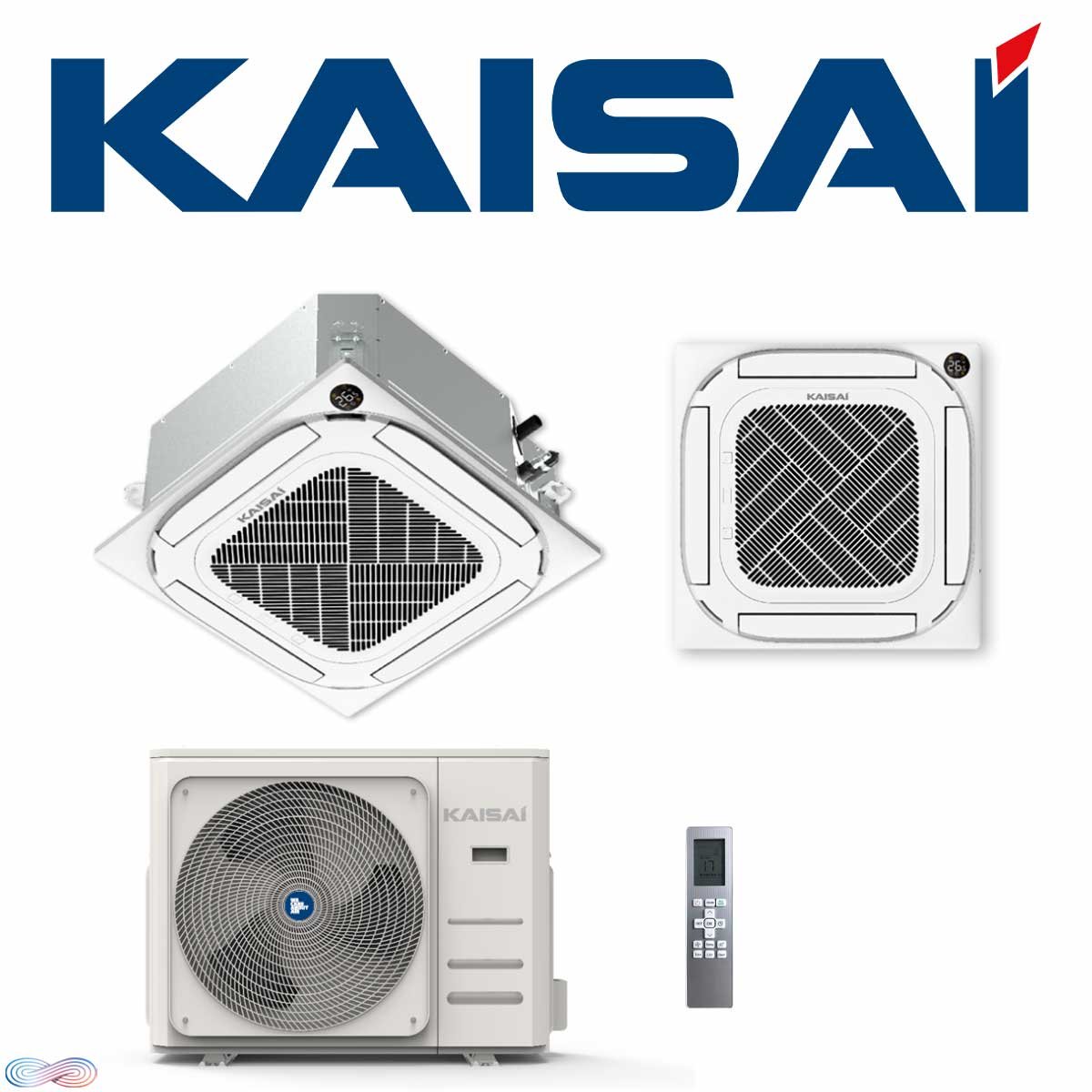 KAISAI KOMPAKT Klimaanlage SET Deckenkassette 3,5 kW für 1 Raum... 1 KAISAI KOMPAKT Klimaanlage SET Deckenkassette 3,5 kW für 1 Raum...