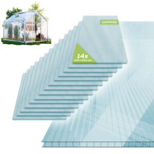 GARMIO® Hohlkammerstegplatten Doppelstegplatten ACRI 4mm SET (14 Stück)