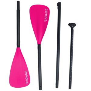 24MOVE® SUP Doppelpaddel für Paddleboards und Kajaks, pink