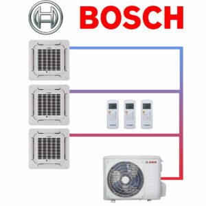 BOSCH Set Climate 5000 10,6 kW mit 3 Deckenkassetten 3,5 kW für...