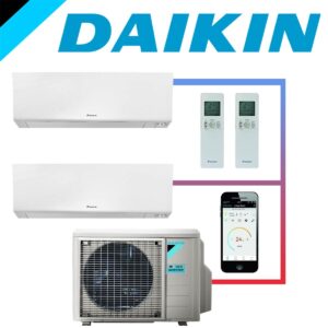 DAIKIN Perfera FTXM20 Klimaanlagen-Set 2 Wandgeräte 2 kW und...