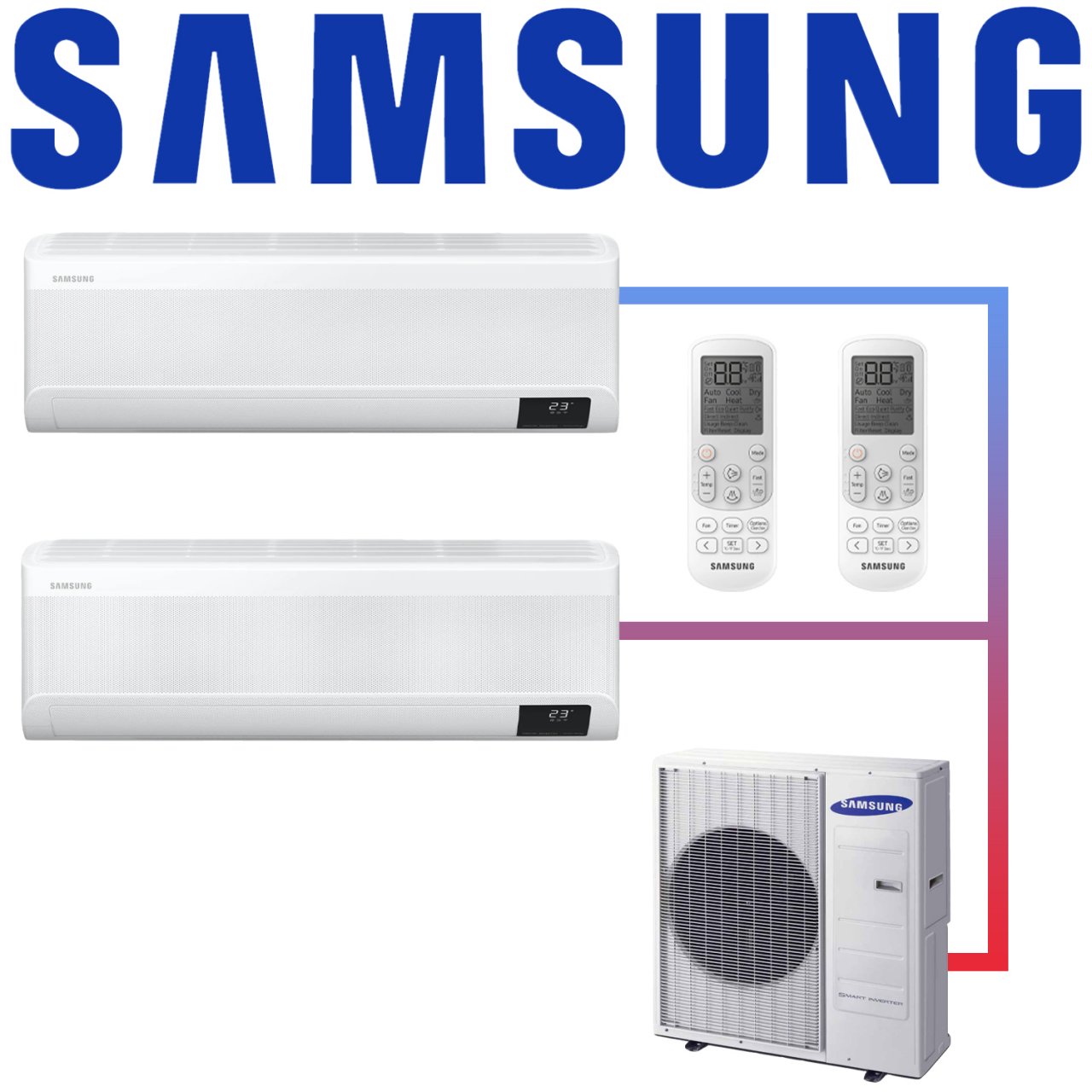 Samsung Multisplit 2x Wind-Free Exklusiv AR 12 Wandgerät 3,5 kW... 1 Samsung Multisplit 2x Wind-Free Exklusiv AR 12 Wandgerät 3,5 kW...