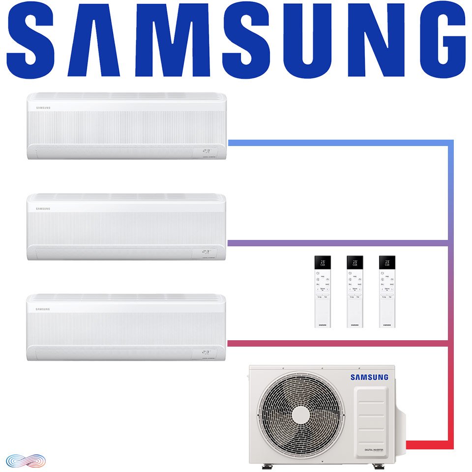 Samsung Wind-Free Standard Set 3× 2 kW Wandgerät + 5,2 kW Außengerät"" 1 Samsung Wind-Free Standard Set 3× 2 kW Wandgerät + 5,2 kW Außengerät""