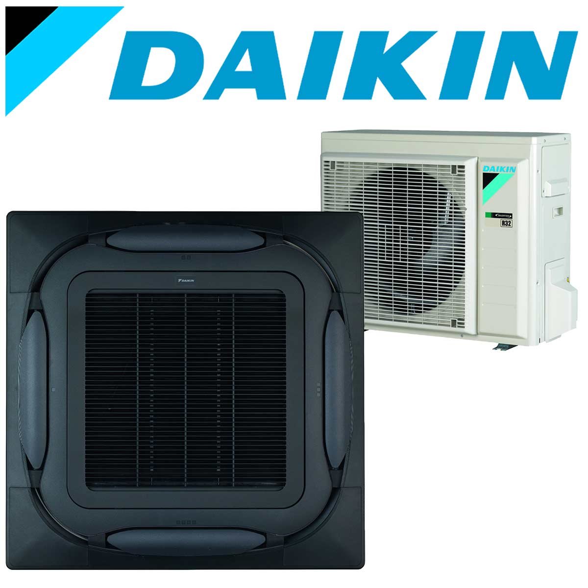SET DAIKIN Roundflow FCAG 5,7 kW Deckenkassette schwarz inkl.... 1 SET DAIKIN Roundflow FCAG 5,7 kW Deckenkassette schwarz inkl....