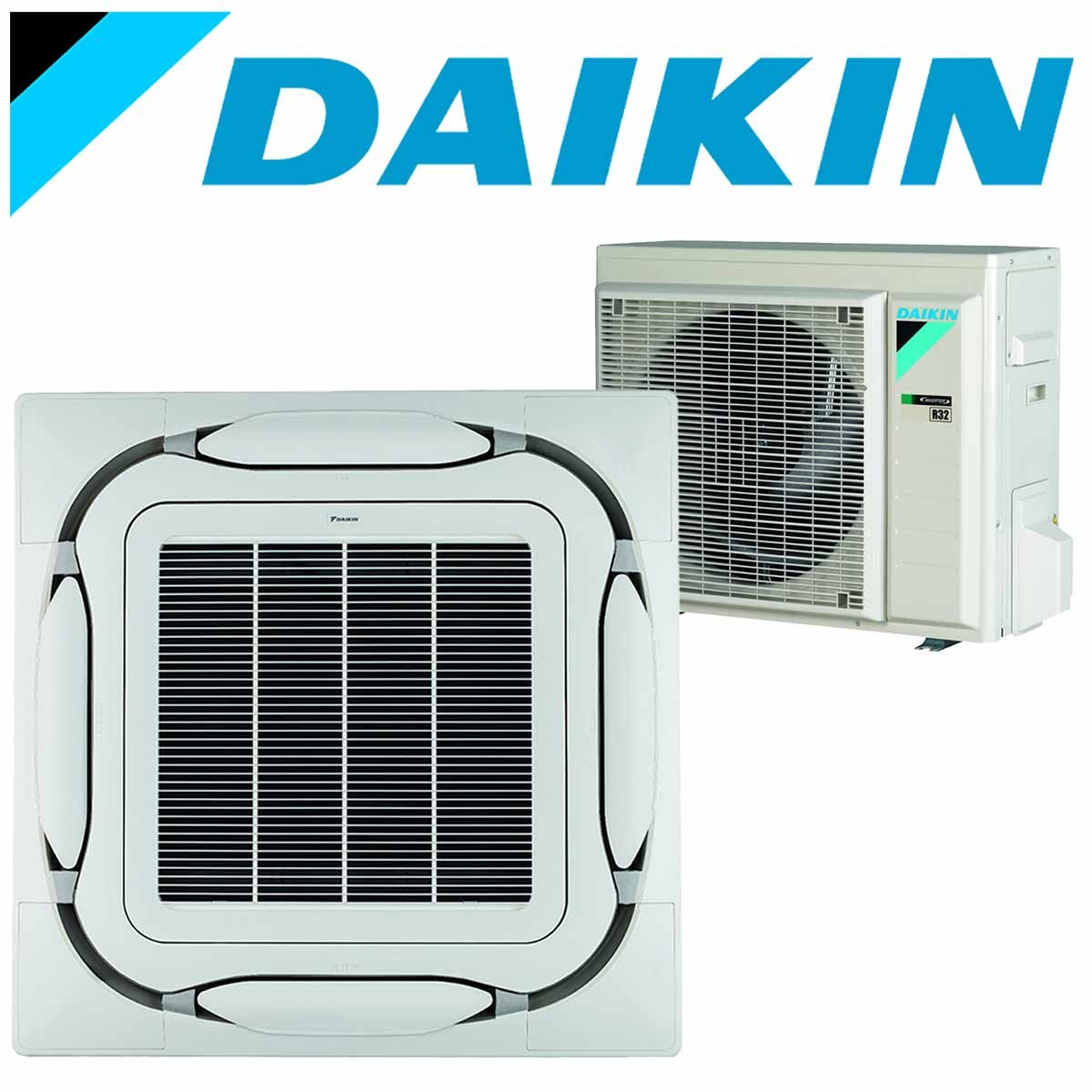 SET DAIKIN Roundflow FCAG 5 kW Deckenkassette weiß/grau inkl.... 1 SET DAIKIN Roundflow FCAG 5 kW Deckenkassette weiß/grau inkl....