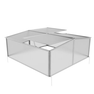 Mini Gewächshaus Calla aus Aluminium, 1,15m², 4mm Wand, 115x100x40cm