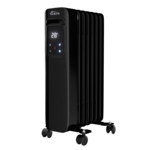 Ölradiator, Elektroheizung TT-OR 307 in schwarz mit 7 Rippen und 1500 Watt, drei Heizstufen, mit WiFi