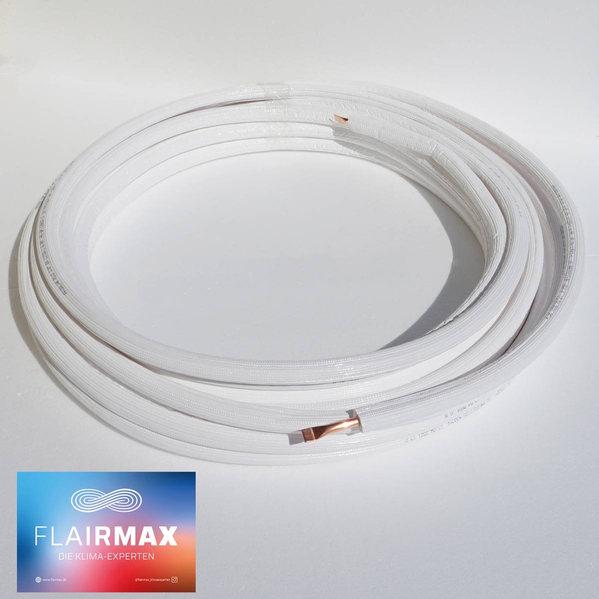 Isolierte Kupfer Kältemittelleitung 1/4"""" (6,35 mm) - 25 Meter Ring"" 1 Isolierte Kupfer Kältemittelleitung 1/4"""" (6,35 mm) - 25 Meter Ring""