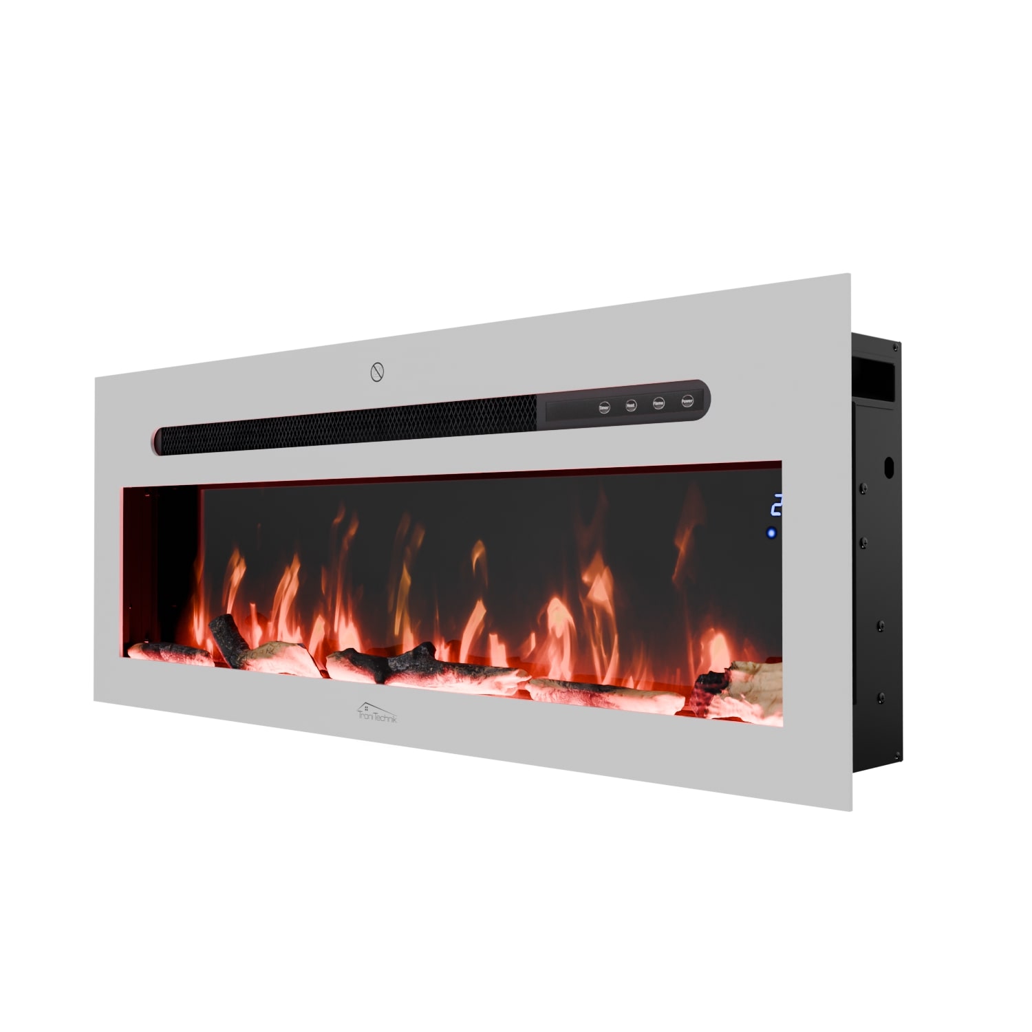 Wandkamin CALDERA 92 cm inkl. Kristalle 900/1800W weiß 1 Wandkamin CALDERA 92 cm inkl. Kristalle 900/1800W weiß