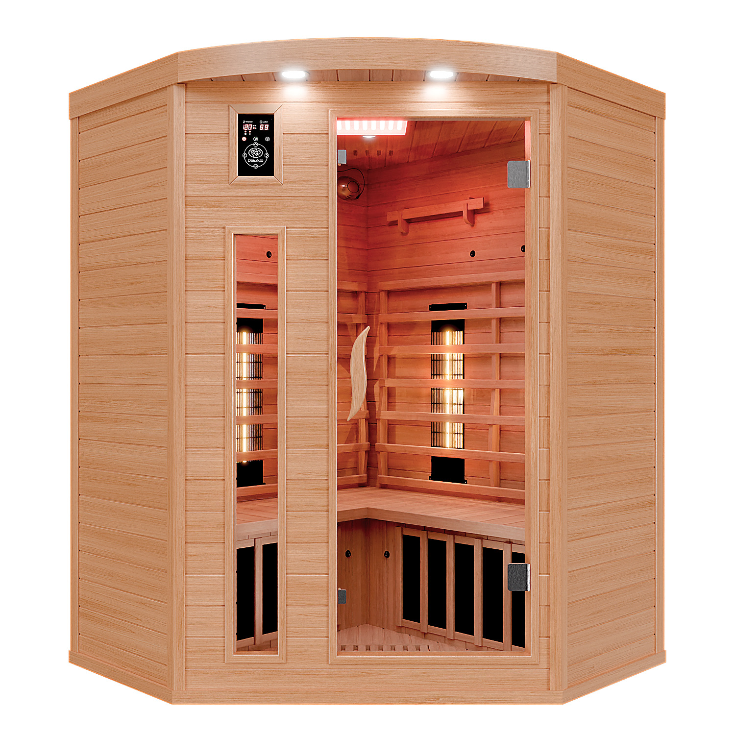 Infrarotkabine LAKEFIELD 140x140 Dual-Therm 1 Infrarotkabine LAKEFIELD 140x140 Dual-Therm