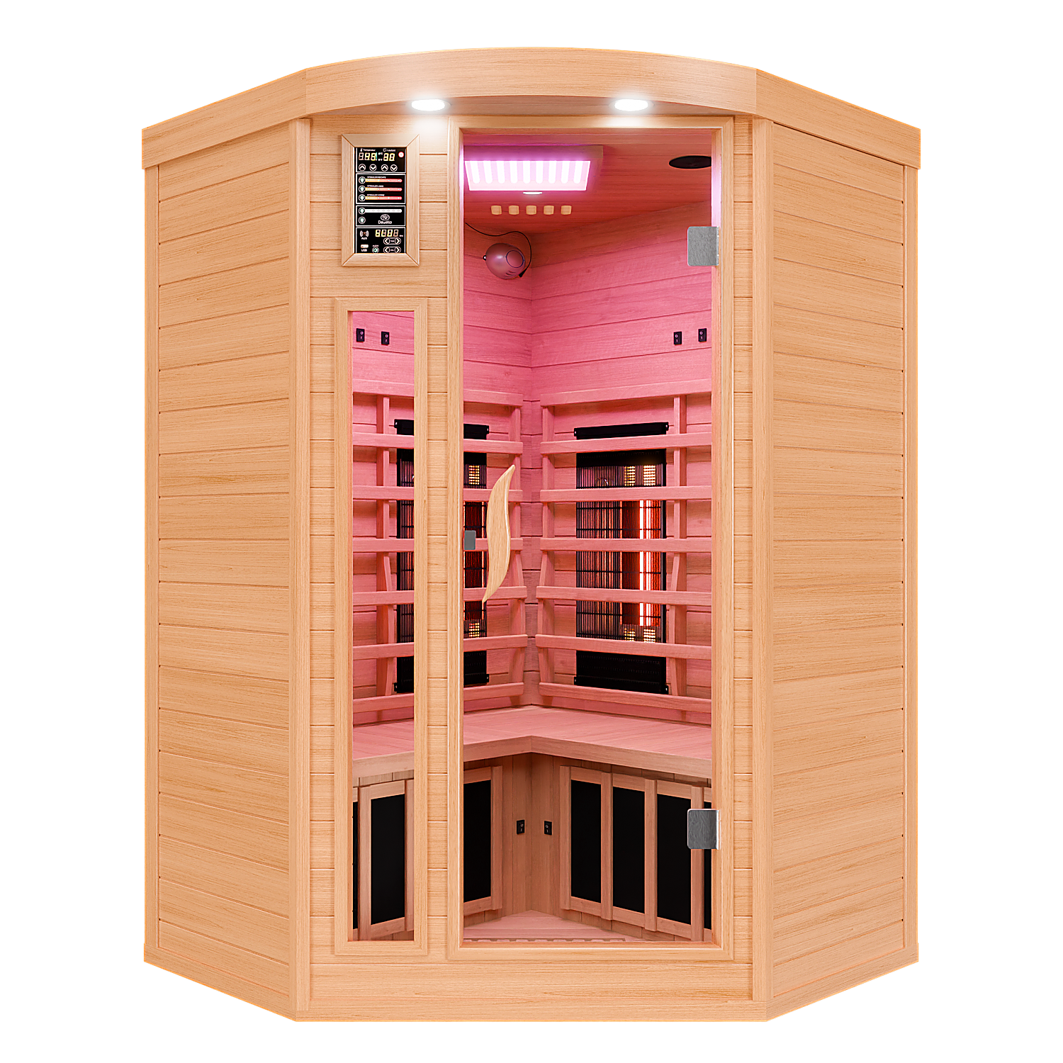 Infrarotkabine LAKEFIELD PRO Hemlock-Zeder 120x120 1 Infrarotkabine LAKEFIELD PRO Hemlock-Zeder 120x120