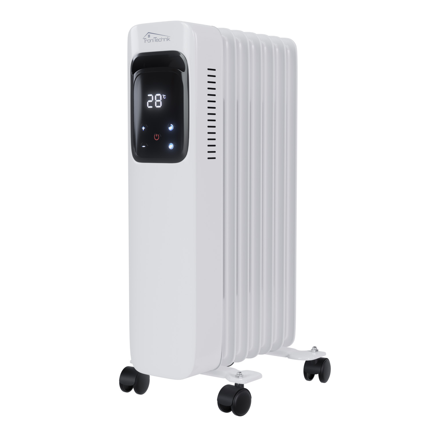 Ölradiator, Elektroheizung TT-OR 307 in weiß mit 7 Rippen und 1500 Watt, drei Heizstufen, mit WiFi 1 Ölradiator, Elektroheizung TT-OR 307 in weiß mit 7 Rippen und 1500 Watt, drei Heizstufen, mit WiFi