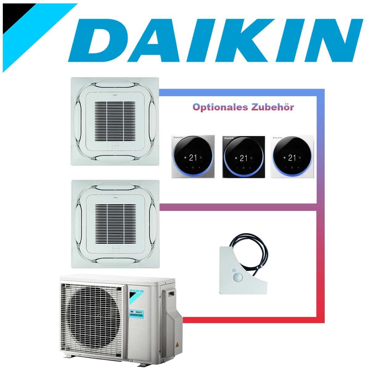 SET DAIKIN 2x Roundflow FCAG 5kW Deckenkassetten selbstreinigend... 1 SET DAIKIN 2x Roundflow FCAG 5kW Deckenkassetten selbstreinigend...