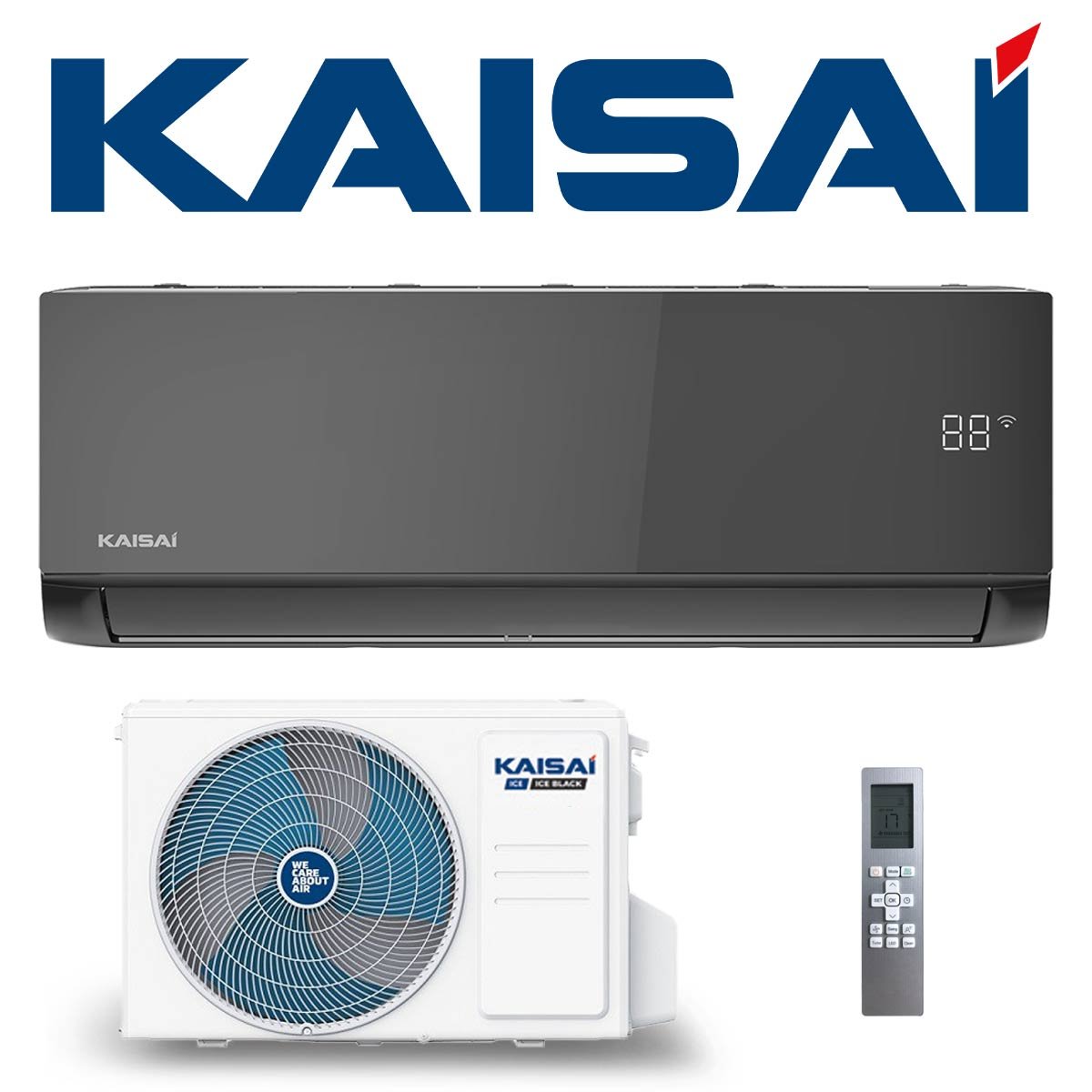 Kaisai ICE Klimaanlage Singlesplit Set 2,6 kW | KLB-09HRH | Black"" 1 Kaisai ICE Klimaanlage Singlesplit Set 2,6 kW | KLB-09HRH | Black""